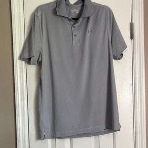 Under Armour Men's Polo Shirt in Subtle Gray Stripes